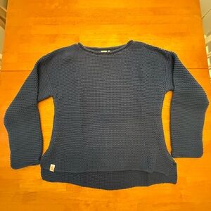 Women's Cotton Navy Blue Sweater
